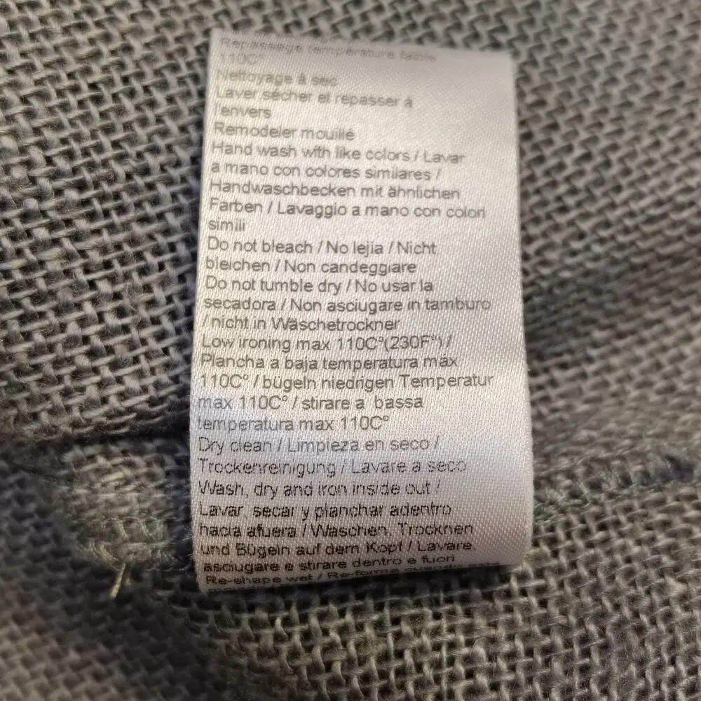 Free People 100% Linen Swing It Cowl Neck Tank Grey Waffle Knit Oversized Racerb